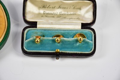 Lot 9 - A pair of 10ct yellow gold cufflinks engraved...