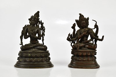 Lot 1221 - A Chinese bronze figure of Jnana Dakini, with...