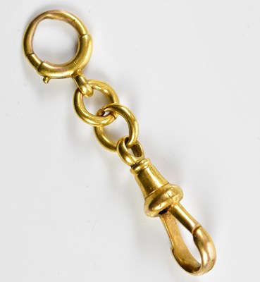 Lot 15 - A 15ct yellow gold clasp and loop, approx 5.1g.