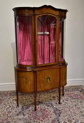 Lot 1165 - An Edwardian painted mahogany display cabinet,...