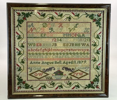 Lot 222 - A large Victorian sampler inscribed 'Anne...