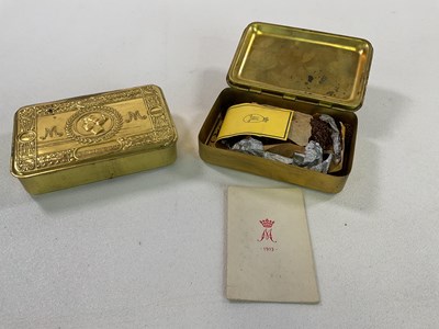 Lot 27 - Two Princess Mary 1914 Christmas tins, one...