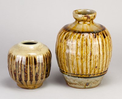 Lot 511 - MIKE DODD (born 1943); a part fluted stoneware...