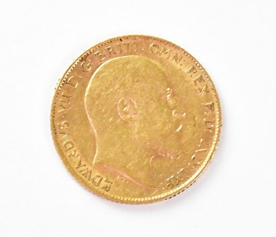 Lot 635 - An Edward VII half sovereign 1906, George and...