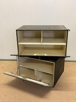 Lot 82 - Two early 20th century metal deeds boxes, with...