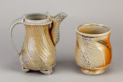 Lot 683 - RUTHANNE TUDBALL (born 1948); a stoneware jug...