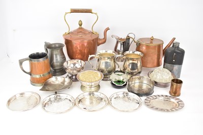 Lot 398 - Various items of metalware to include brass...