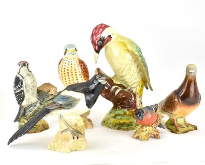 Lot 350 - BESWICK; six bird ornaments to include...