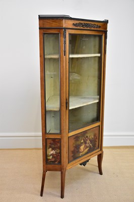 Lot 87 - A late 19th century French vitrine with brass...