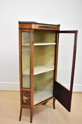 Lot 87 - A late 19th century French vitrine with brass...