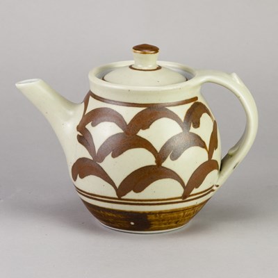 Lot 197 - DEREK EMMS (1929-2004); a porcelain teapot...