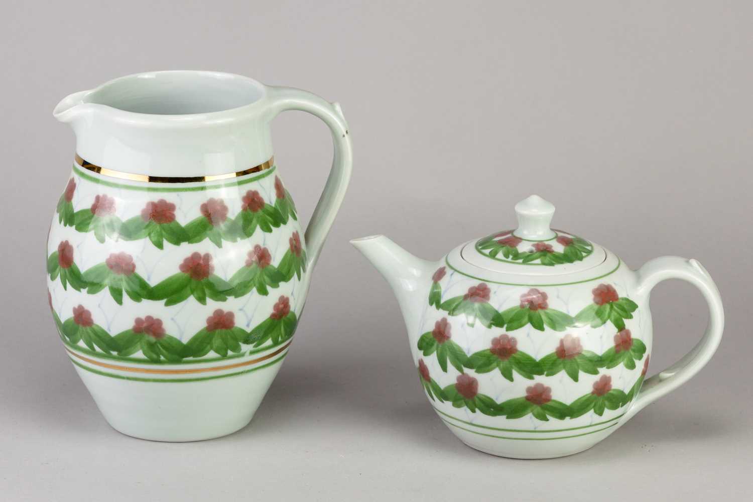 Lot 198 - DEREK EMMS (1929-2004); a porcelain teapot...