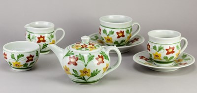 Lot 196 - DEREK EMMS (1929-2004); a porcelain tea set...