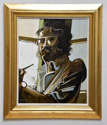 Lot 240 - GEOFFREY KEY (born 1941); oil on board, 'Self...