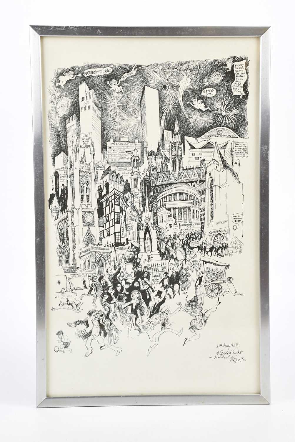 Lot 220 - WILLIAM 'BILL' PAPAS (1927-2000); pen and ink...