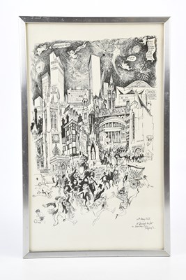 Lot 220 - WILLIAM 'BILL' PAPAS (1927-2000); pen and ink...