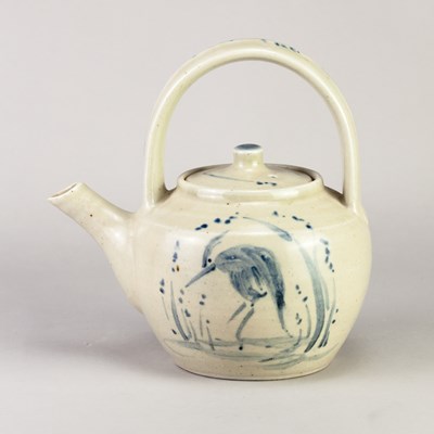 Lot 326 - JIM MALONE (born 1946); a porcelain teapot...