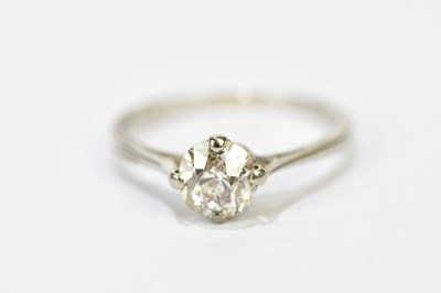 Lot 114 - An 18ct yellow gold and diamond solitaire ring,...