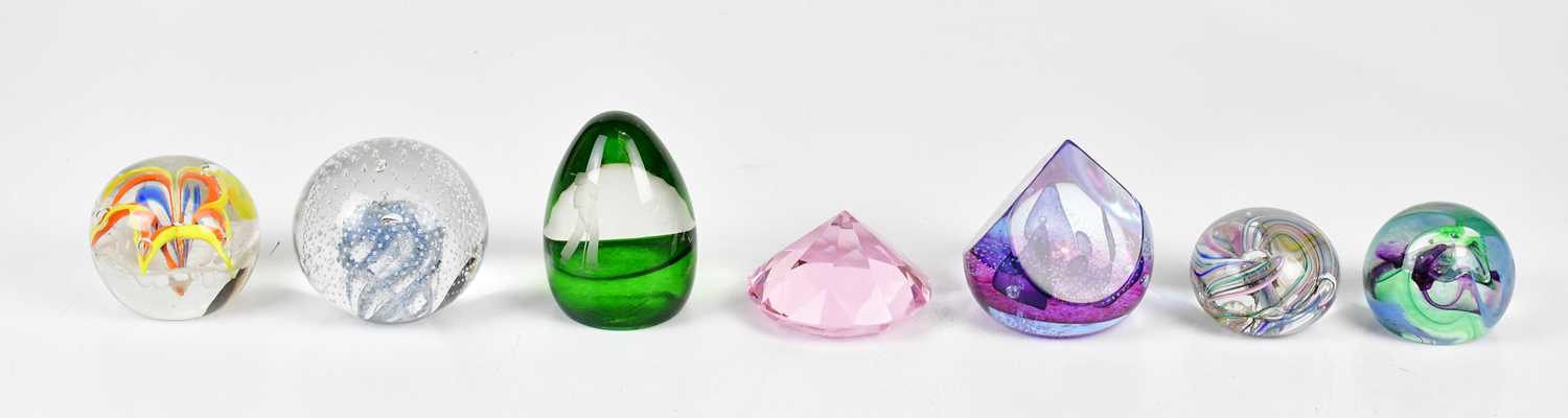 Cheesy Paperweights Lot 1562 - A collection of seven paperweights to