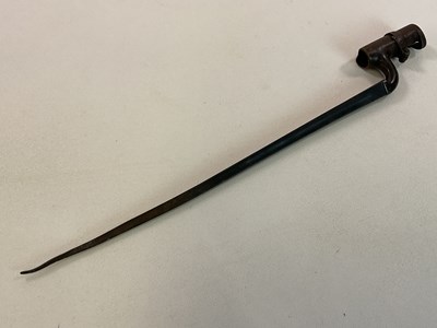 Lot 29 - A French socket bayonet, damage to tip and...