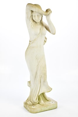 Lot 465 - A modern resin figure of a maiden wearing a...