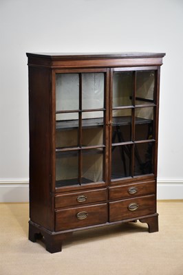 Lot 88 - A mahogany display cabinet with two glazed...