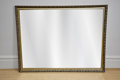 Lot 201 - A modern gilt framed rectangular wall mirror...