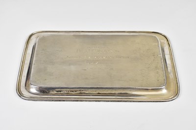 Lot 2031 - A sterling silver rectangular tray with...