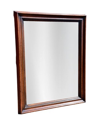 Lot 207 - A large modern oak framed mirror, 146 x 112cm.