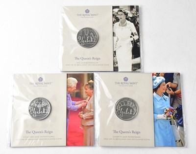 Lot 653 - THE ROYAL MINT; three 'The Queen's Reign 2022...