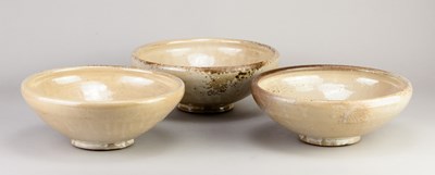 Lot 741 - SVEND BAYER (born 1946); a trio of wood fired...