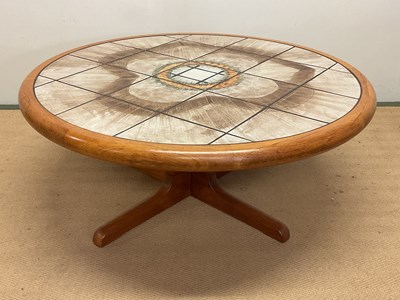 Lot 641 - H M SOFABORDE; a 1970s Danish teak circular...