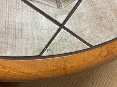 Lot 641 - H M SOFABORDE; a 1970s Danish teak circular...