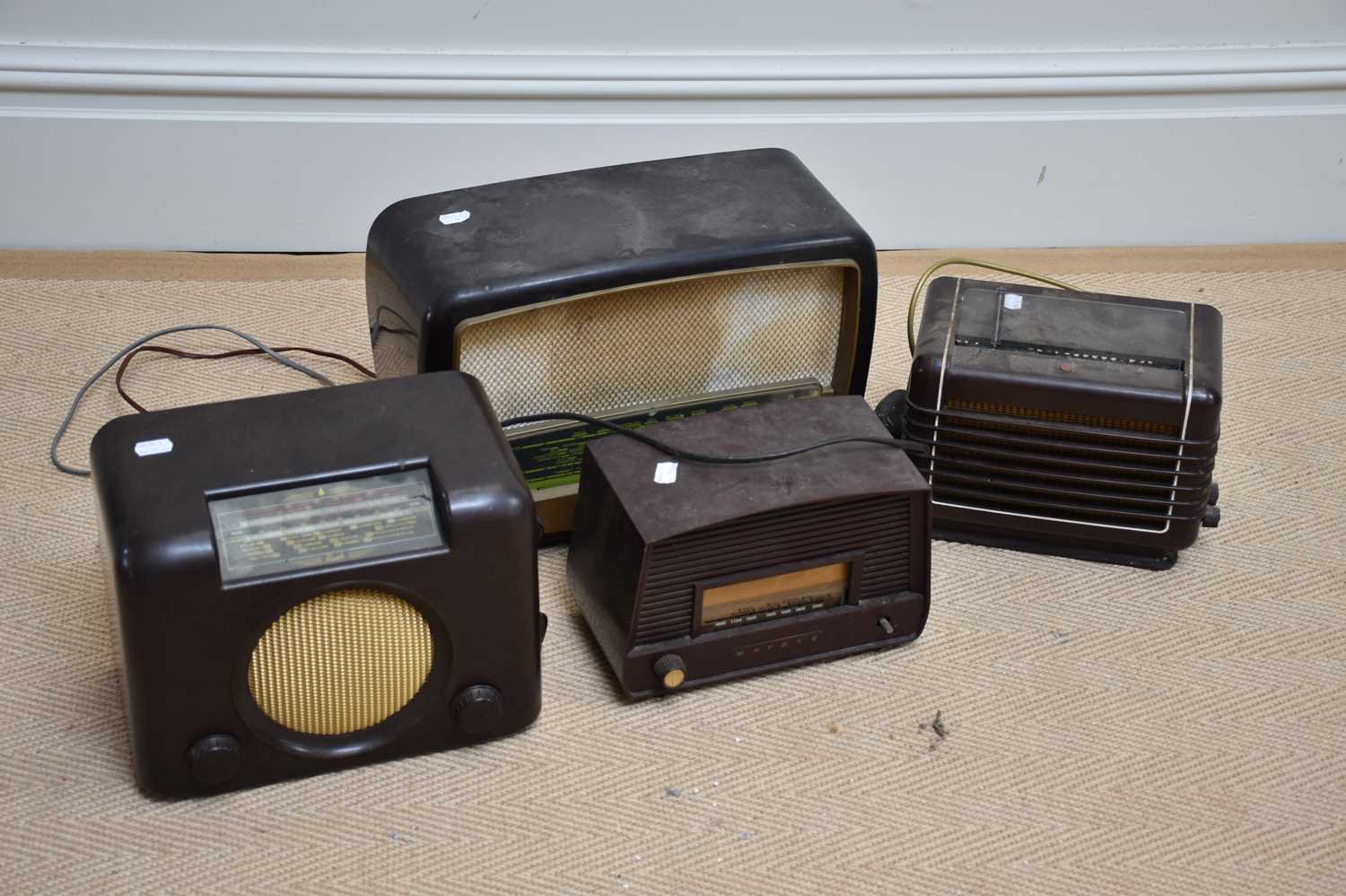 Lot 1270 - A group of four bakelite vintage radios