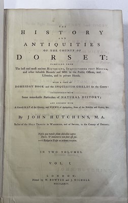Lot 1418 - JOHN HUTCHINS M.A, 'The History and...