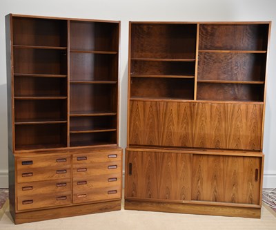 Lot 1005 - A mid century Danish rosewood display unit,...