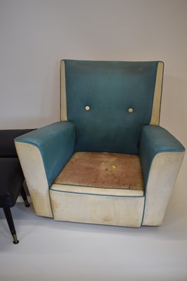 Lot 49 - A small 1930s Art Deco faux leather armchair...
