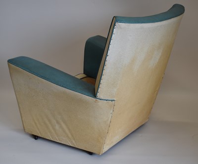 Lot 49 - A small 1930s Art Deco faux leather armchair...