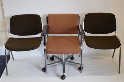 Lot 14 - CASTELLI; two 1960s aluminium framed chairs...