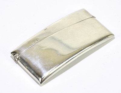 Lot 2517 - A George V hallmarked silver curved calling...