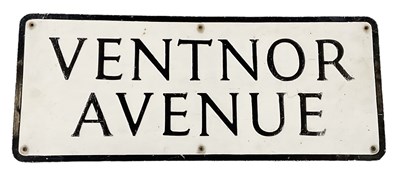 Lot 355 - VENTNOR AVENUE; a vintage street sign.