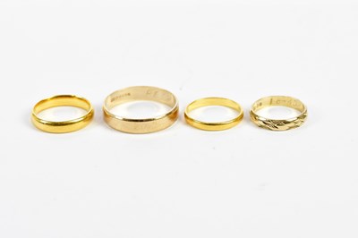 Lot 103 - Two 22ct yellow gold wedding bands (approx...