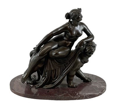 Lot 620 - A 19th century bronze figure of 'Ariadne on...