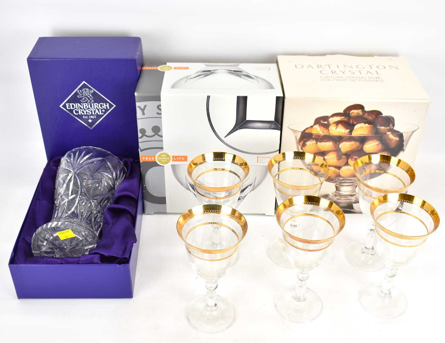 Lot 390 RONA, SLOVAKIA; six large wine glasses with