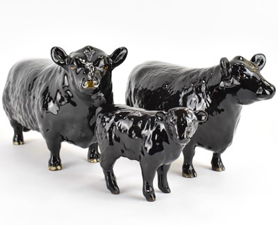 Lot 272 - BESWICK; an Aberdeen Angus family group,...