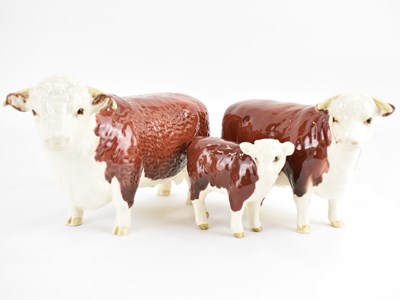 Lot 274 - BESWICK; a Hereford family group, comprising...