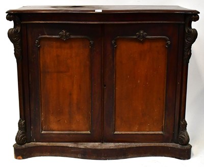 Lot 39 - A Victorian serpentine-fronted chiffonier with...