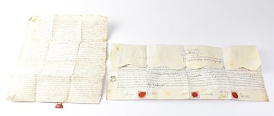 Lot 575 - Two indentures, comprising a Deed of Bargain...