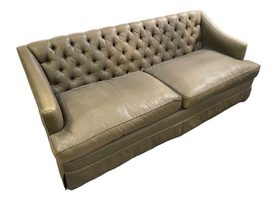 Lot 36 - STYLE & COMFORT; a modern green upholstered...