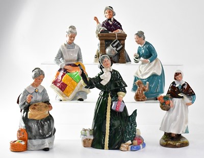 Lot 347 - ROYAL DOULTON; six figures of ladies...